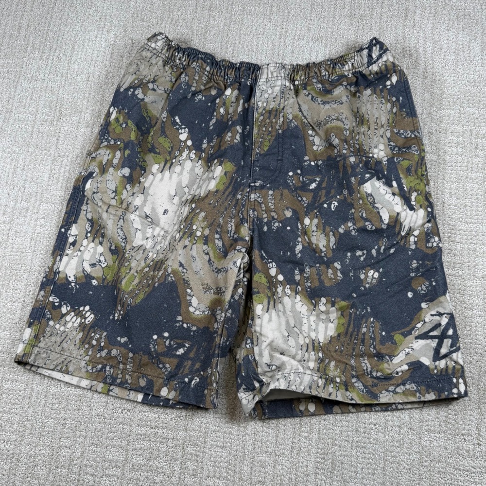 Stussy Mens Large Abstract Camo 9" Elastic Stuff Shorts 112298